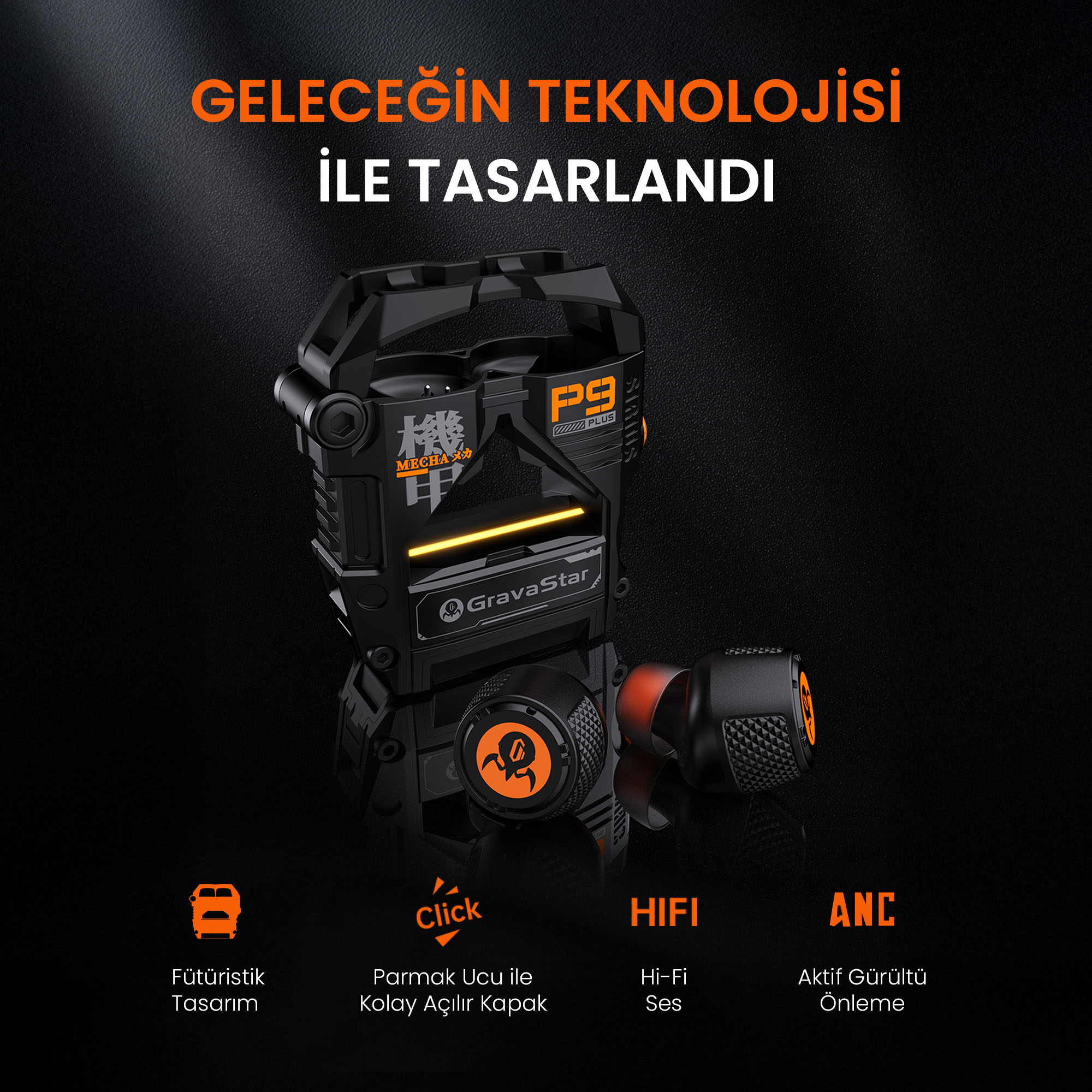 GRAVASTAR Sirius Plus ANC, TWS Kablosuz, True Wireless, Bluetooth