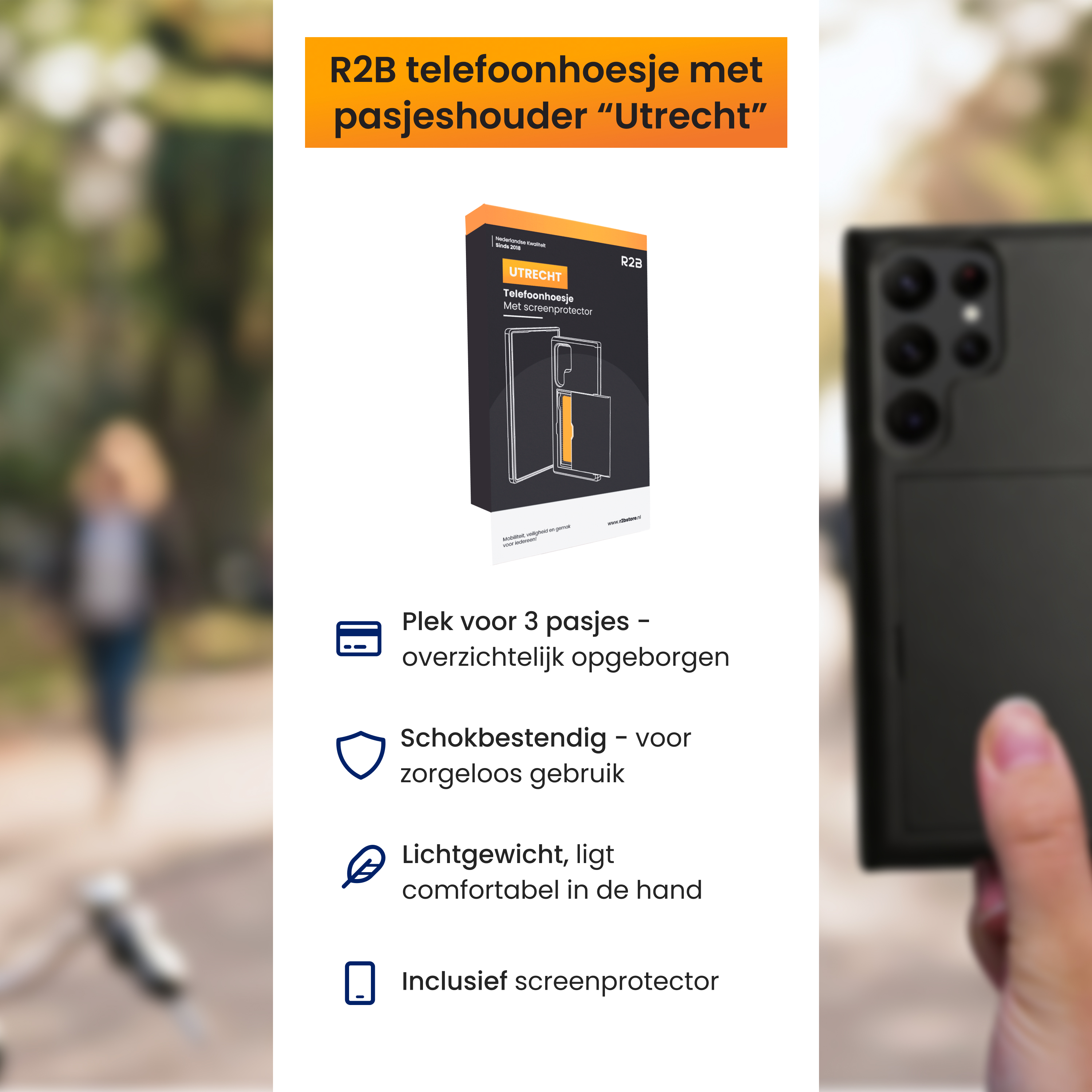 R2B Handyhülle mit Kartenfach 