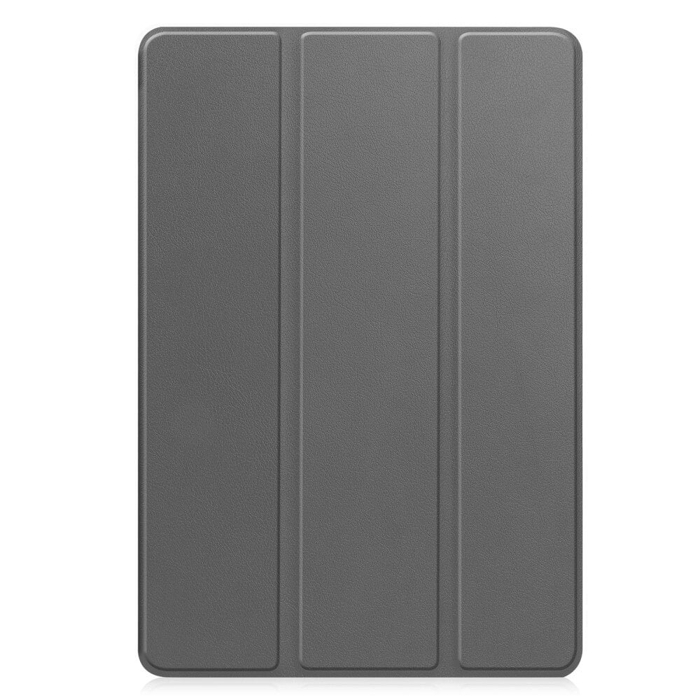 Graue Tablet-Hülle mit drei vertikalen Falten.