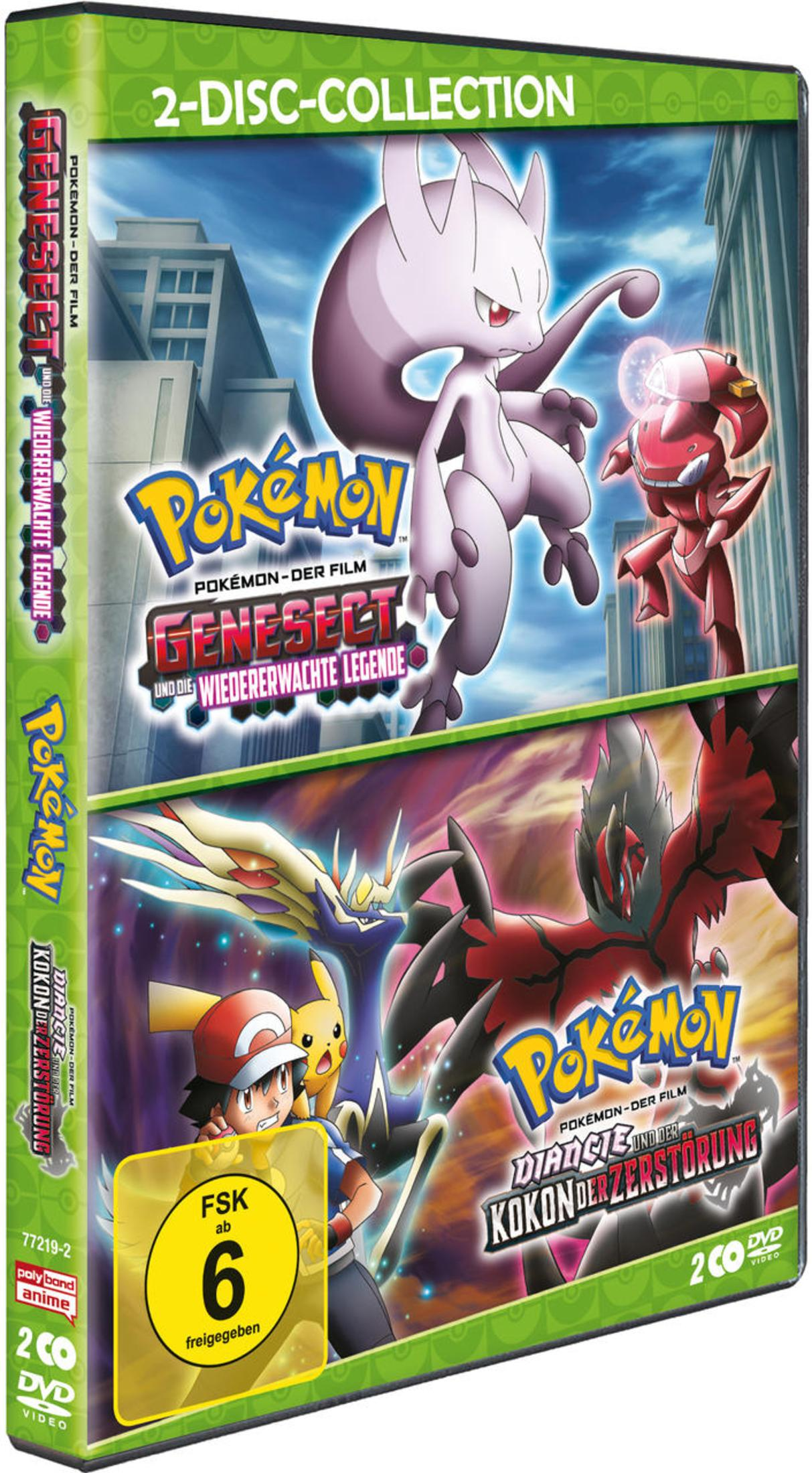 Pokémon 2-Disc Collection: Mewtu, Genesect, Diancie und Zekrom/Reshiram.