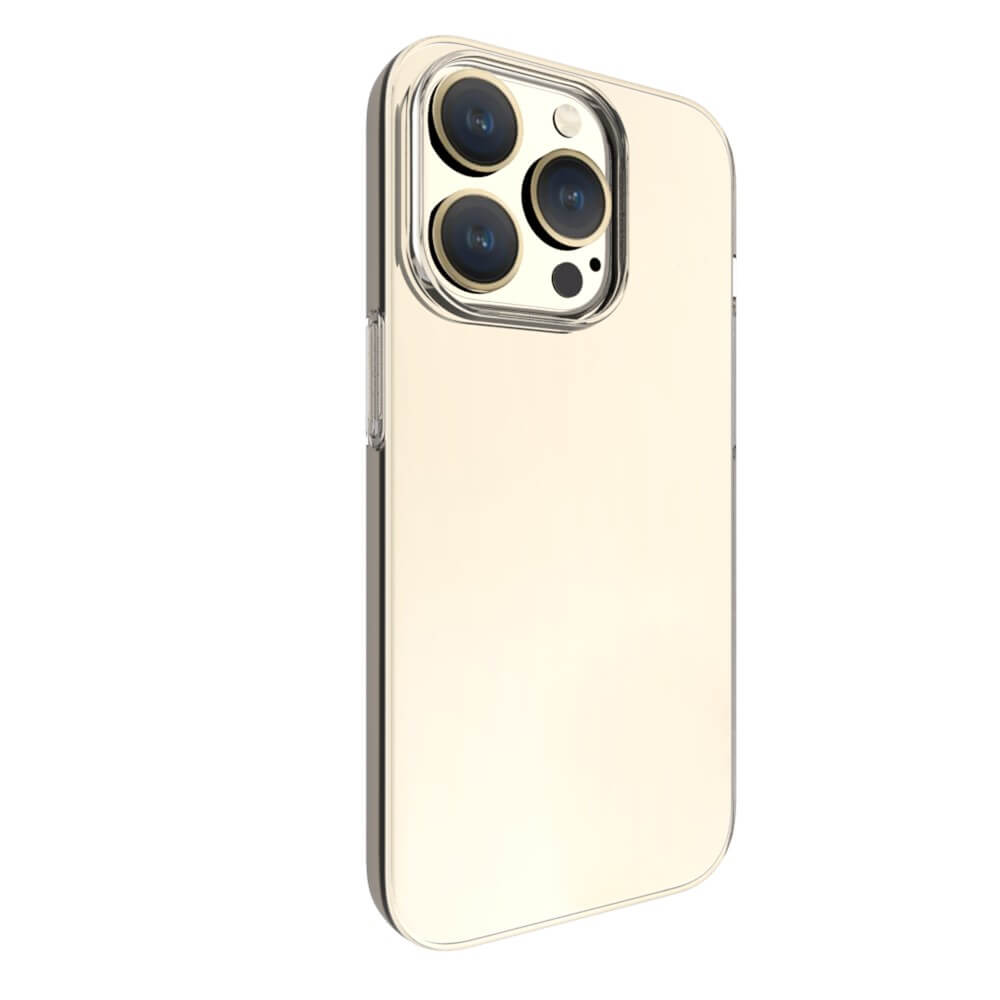 Ein goldener Handyhülle mit drei Kameralinsen.
