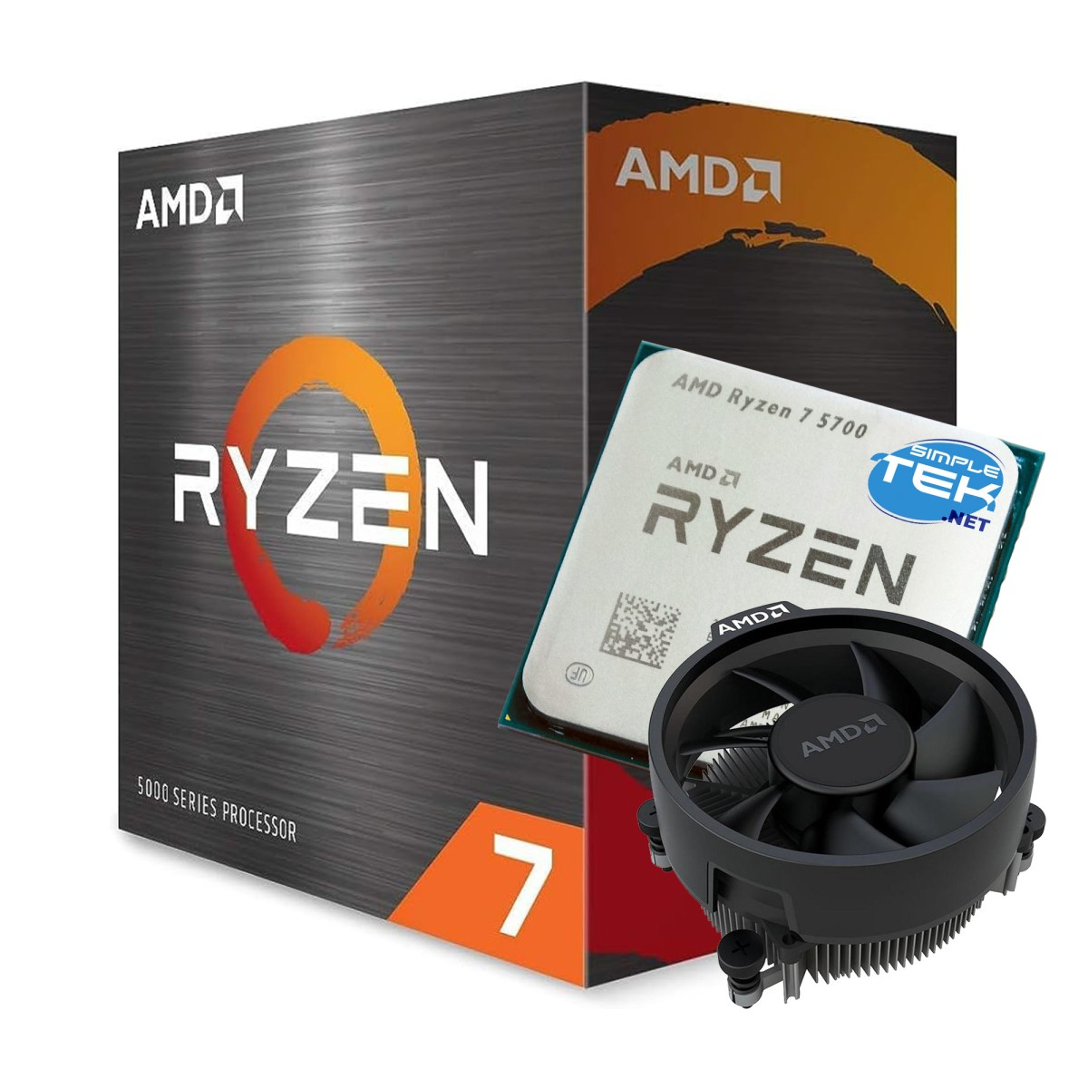 Procesor AMD Ryzen 7 5700 z pudełkiem i chłodzeniem.