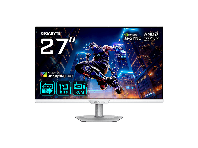 GIGABYTE M27UP ICE 27 Zoll UHD 4K Gaming Monitor (1 ms Reaktionszeit  , 160 Hz nativ)