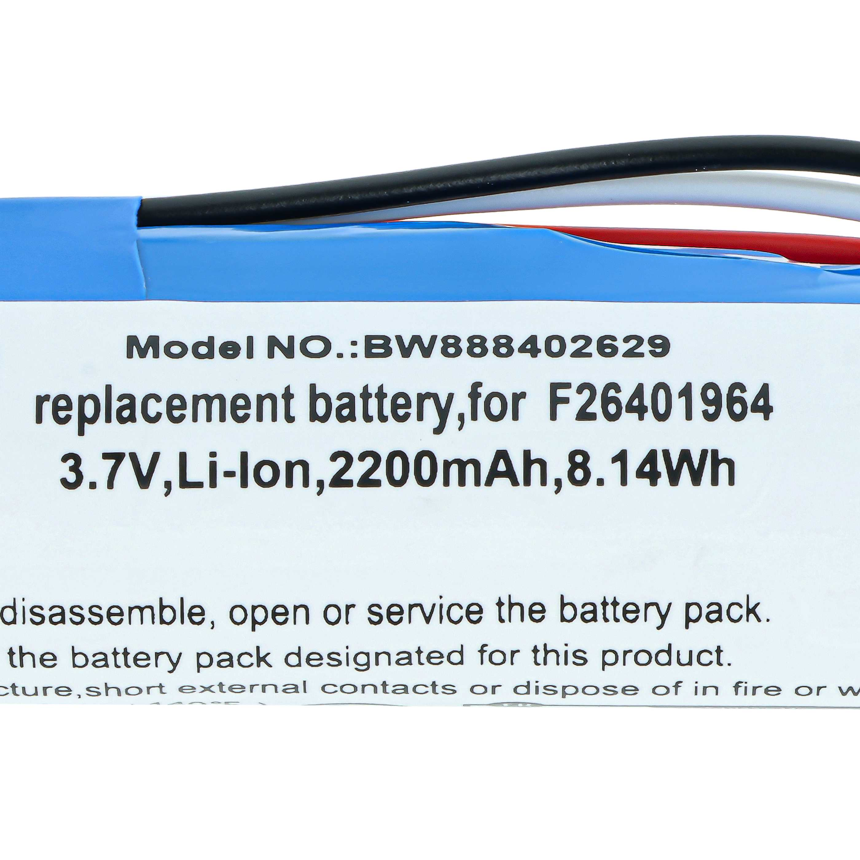 Ein Lithium-Ionen-Akku 3,7 V, 2200 mAh, Modell BW888402629.