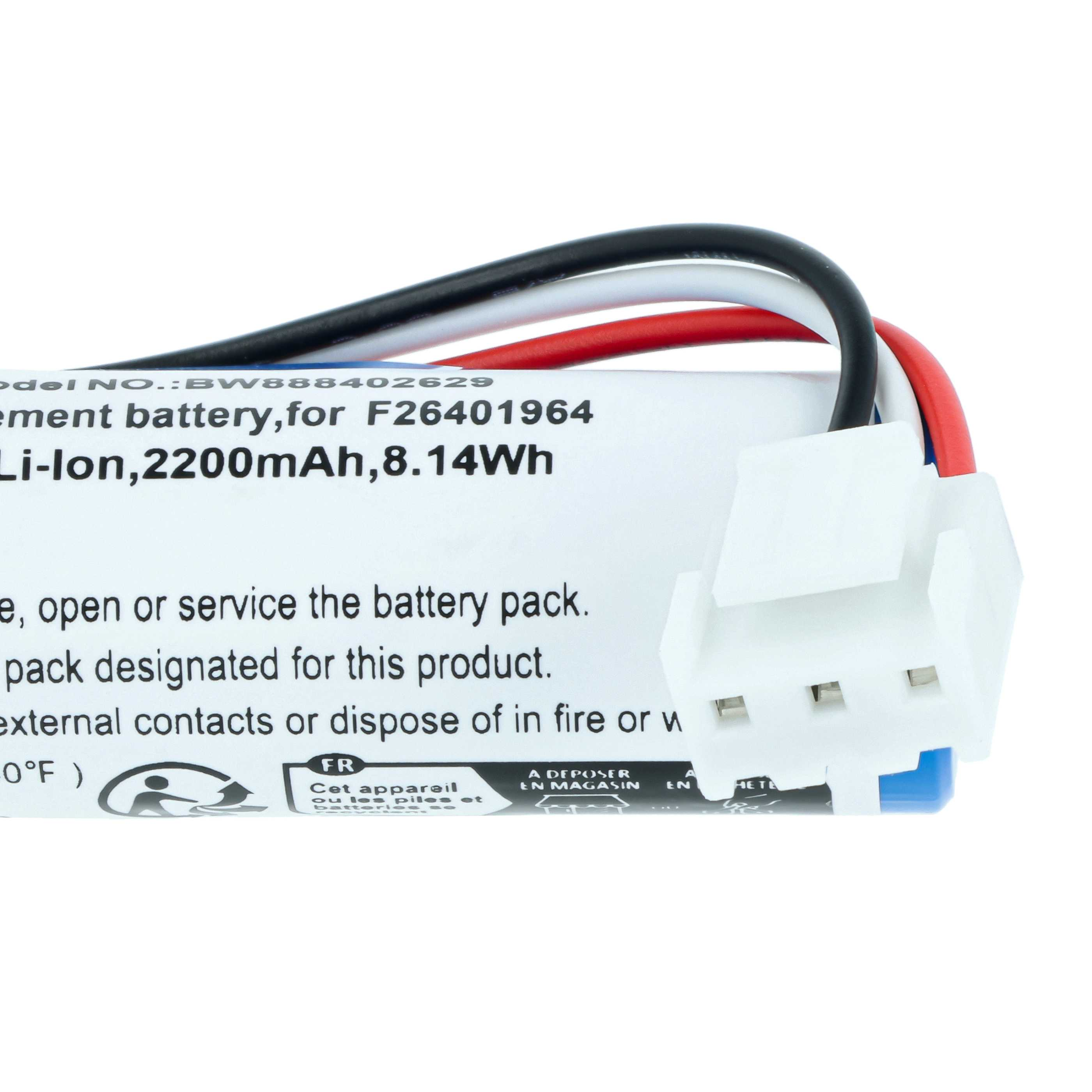 Ein Li-Ion-Akku mit 2200mAh und 8.14Wh, Modell BW888402629.
