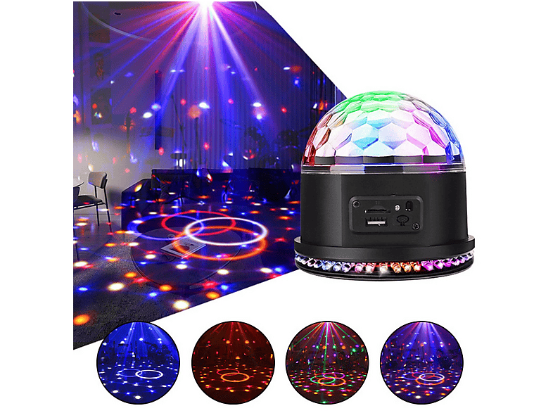 CRRYNUO LED-Diskokugel, RGB-Diskolicht, Partylicht LED-Lampe