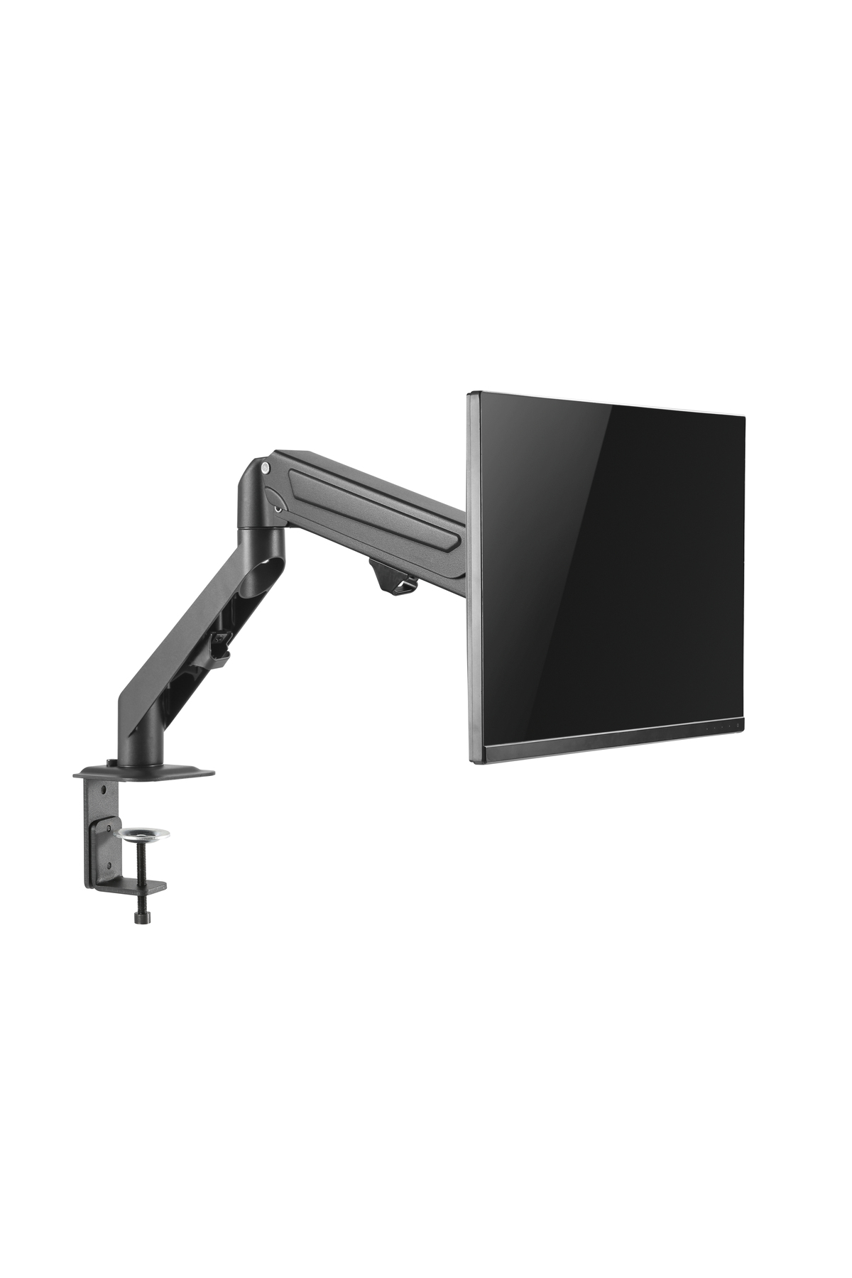 TWISTED MINDS TM-25-C06 Gaz Amortisörlü Düz/Kavisli Ekran 17"- 27" Max 6,5kg Tek Monitör Kolu Siyah