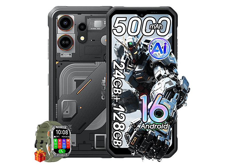 OSCAL MARINE 3 Mit Smartwatch 128 GB Schwarz Dual SIM