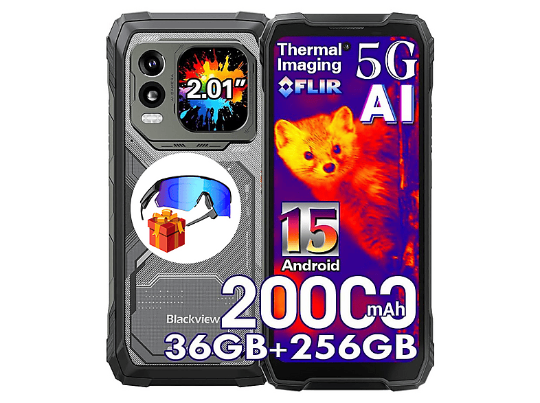 BLACKVIEW XPLORE 1 Pro 5G Mit Smartbrille 256 GB Schwarz Dual SIM