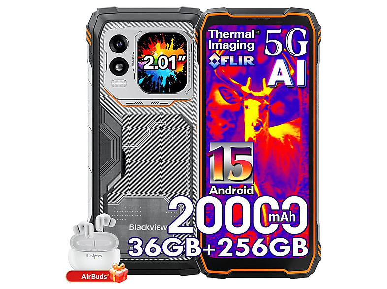 BLACKVIEW XPLORE 1 Pro 5G Mit Kopfhörer 256 GB Orange Dual SIM