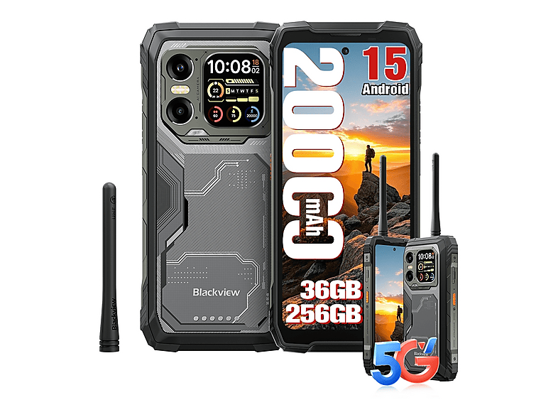 BLACKVIEW XPLORE 1 Walkie Talkie 5G 256 GB Schwarz Dual SIM