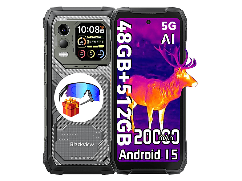 BLACKVIEW XPLORE 1 Pro 5G Mit Smartbrille 512 GB Schwarz Dual SIM