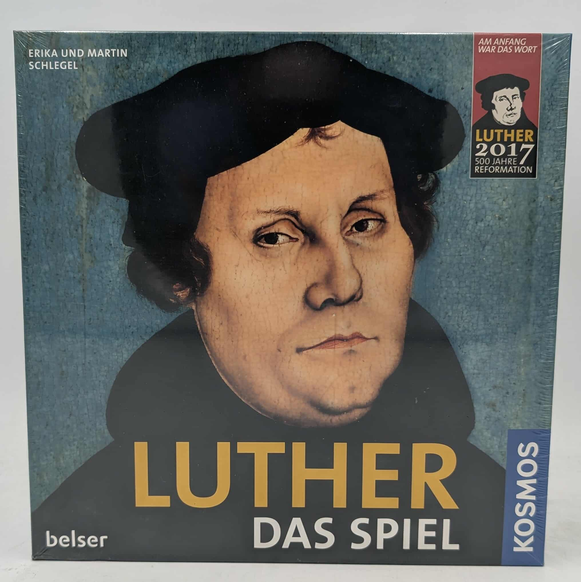 Brettspiel "Luther Das Spiel" mit Porträt von Martin Luther, 2017.