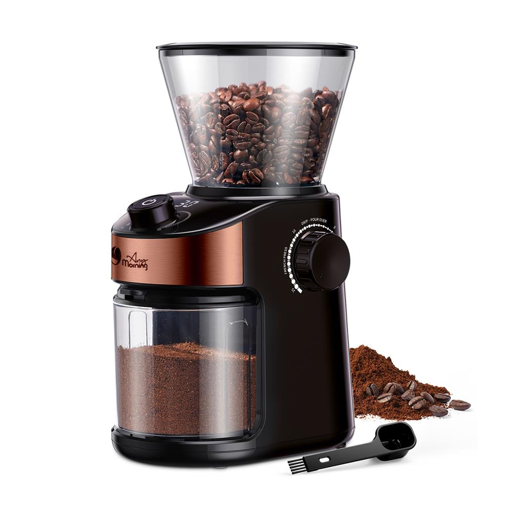 ANY MORNING SH25836B Dijital Zamanlayıcılı 25 Öğütme Ayarlı Elektrikli Kahve Öğütücü Bakır