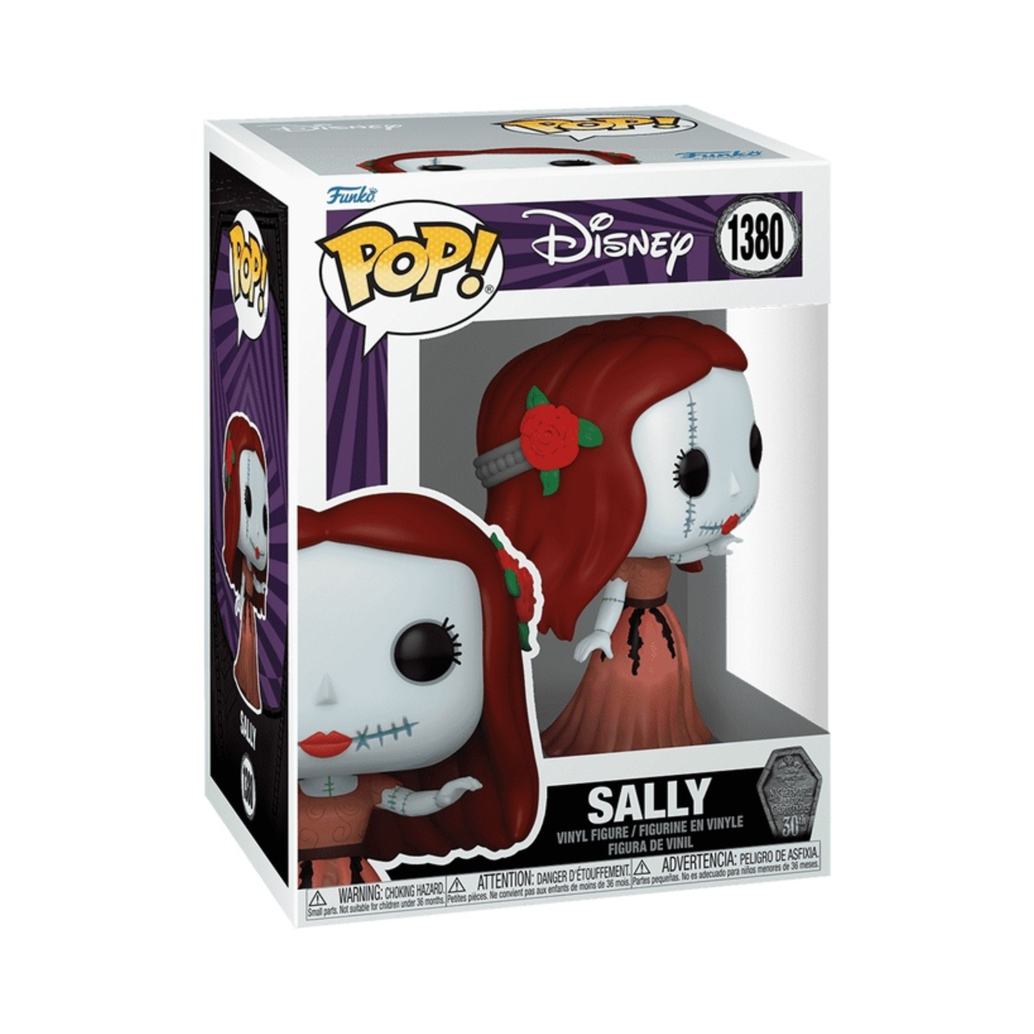 Funko Pop! Figur von Sally aus Nightmare Before Christmas im Karton.