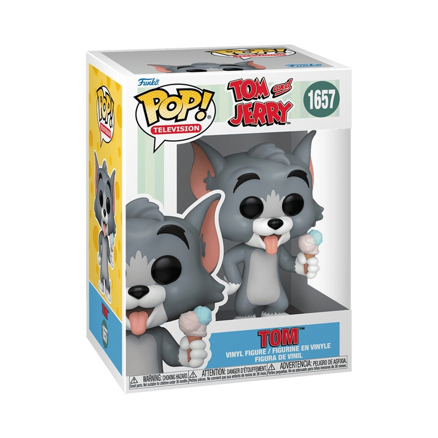 Statua Pop! di Tom con gelato sulla confezione di Tom & Jerry.
