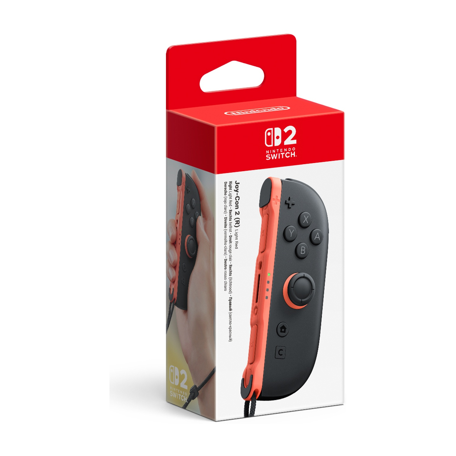 Opakowanie czerwonego kontrolera Nintendo Switch Joy-Con.