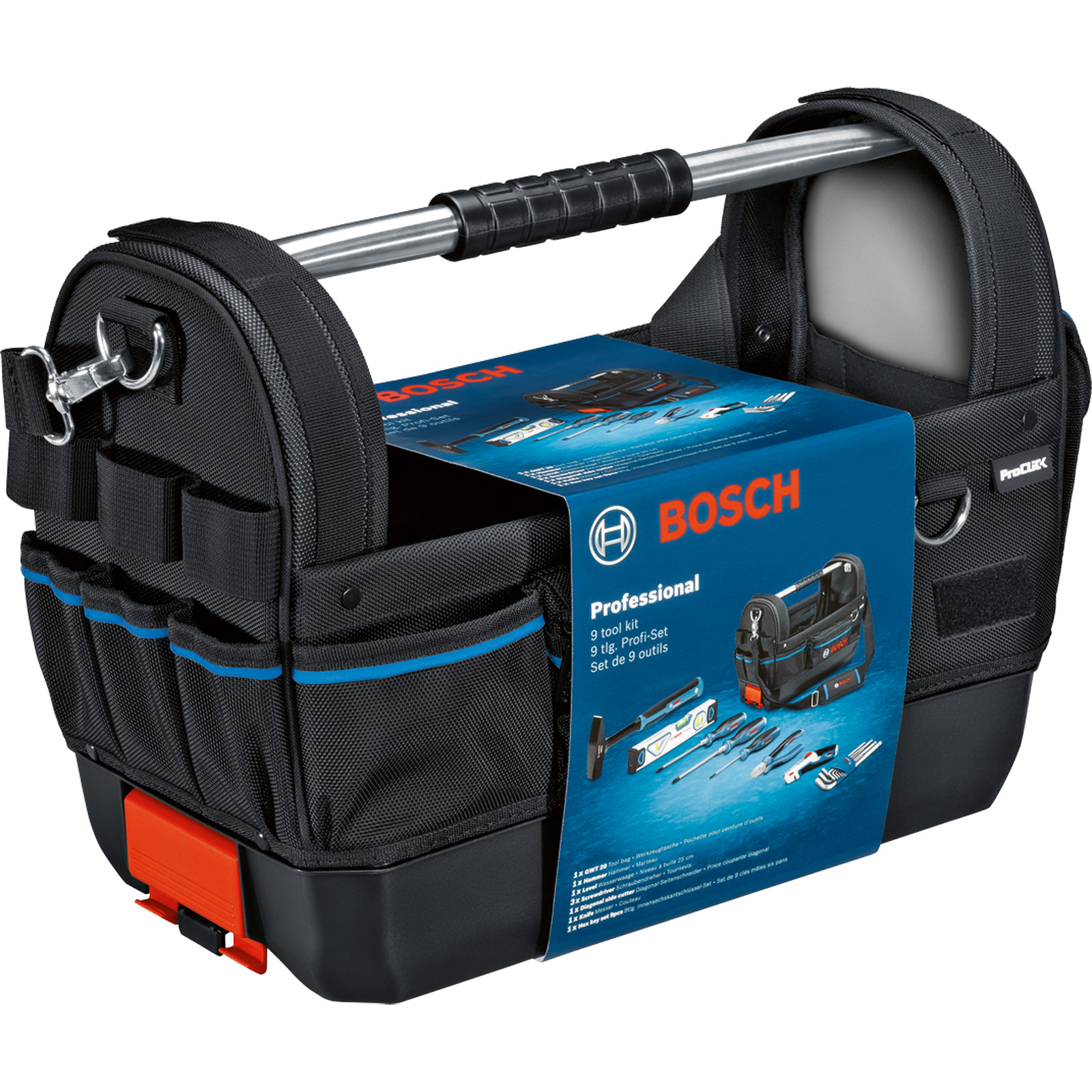 BOSCH El Aleti Seti ve GWT 20  (8 Parça) - 1600A02H5B Takım Çantası