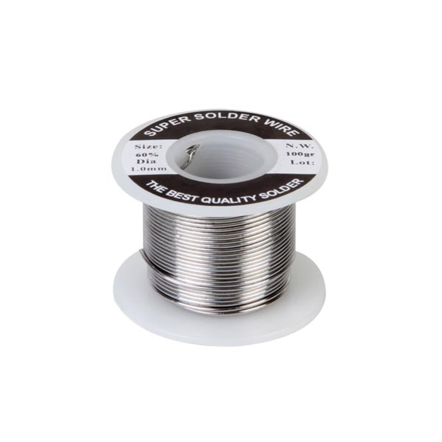 Una bobina di 100g di filo per saldatura Super, 60% stagno, 1,0 mm.