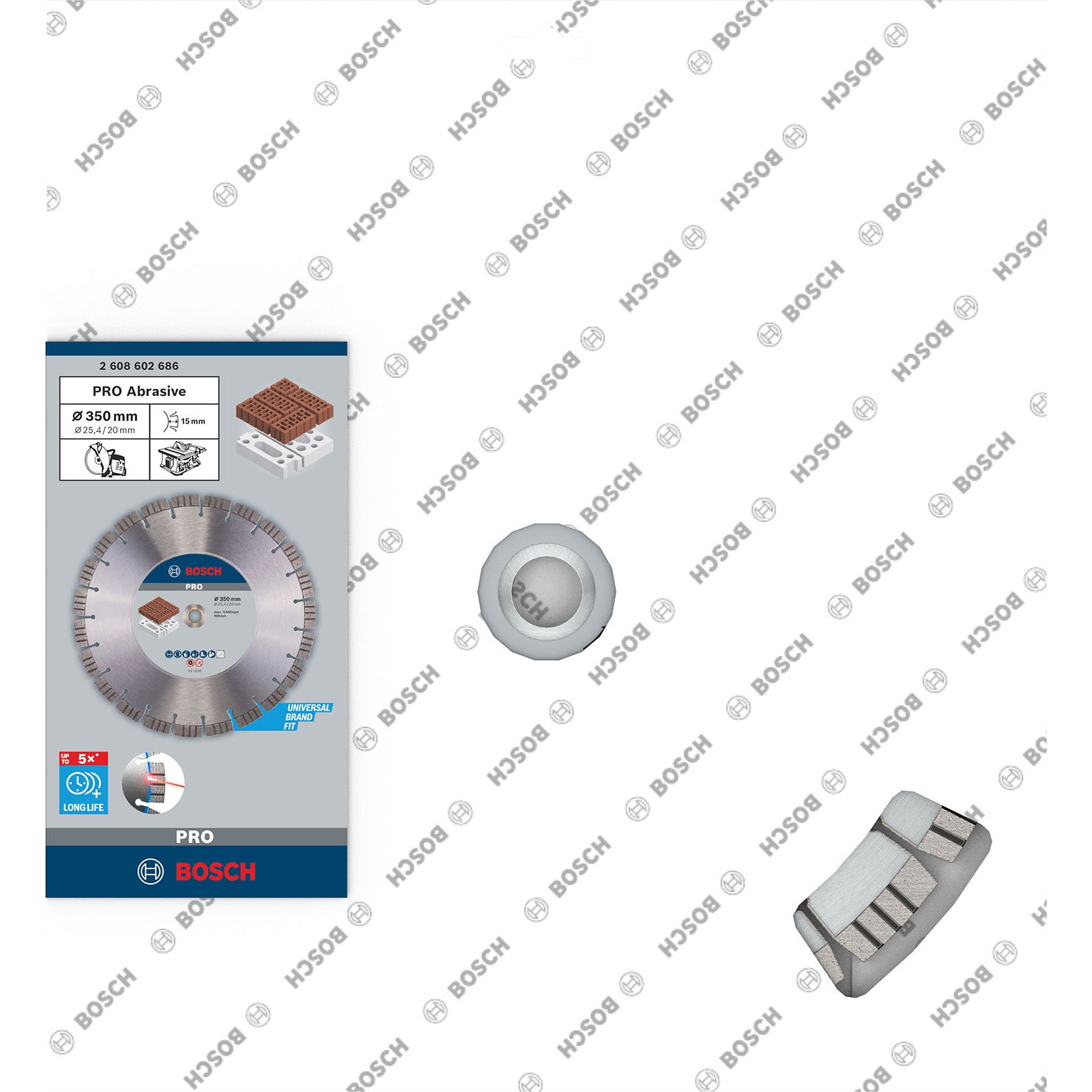Bosch Diamanttrennscheibe Ø 350 mm für PRO-Abrasiv-Anwendungen.
