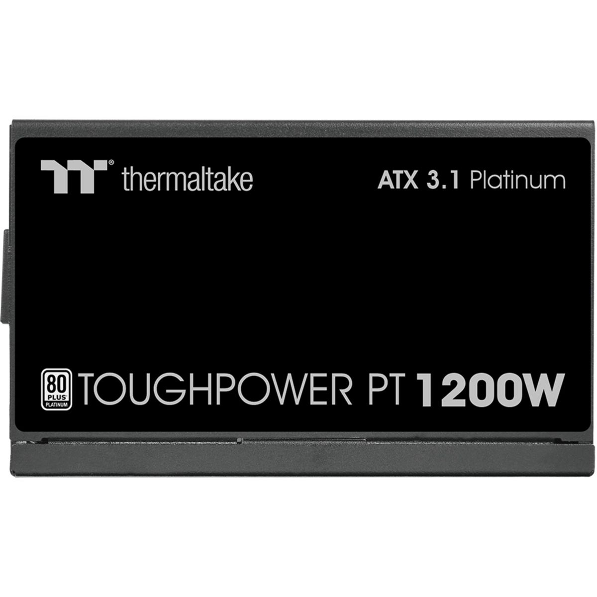 Alimentation noire avec logo Thermaltake et inscription ATX 3.1 Platinum.