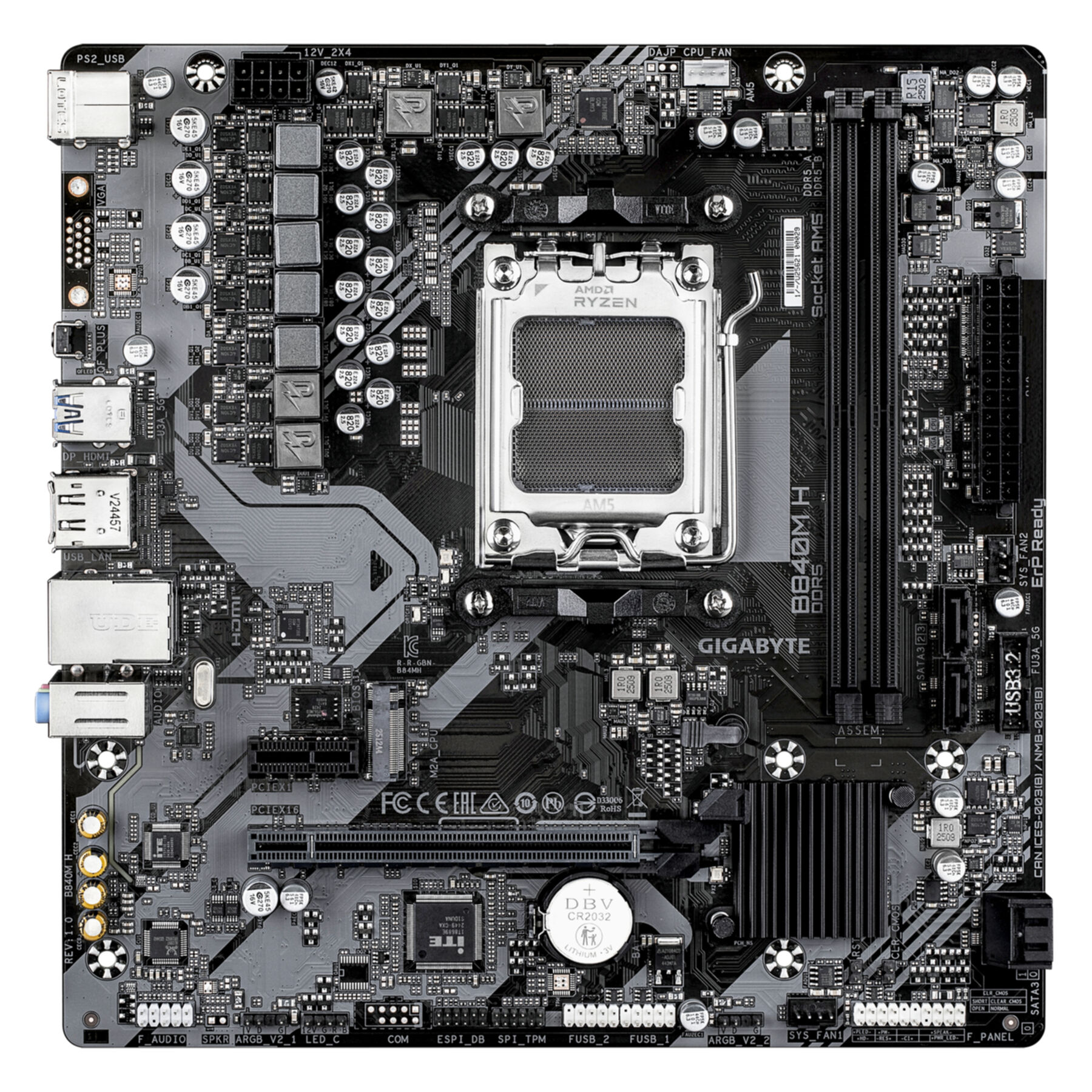 SCHEDA MADRE GIGABYTE B840M H | Socket AM5, AMD B840, DDR5, 7200 MHz ...