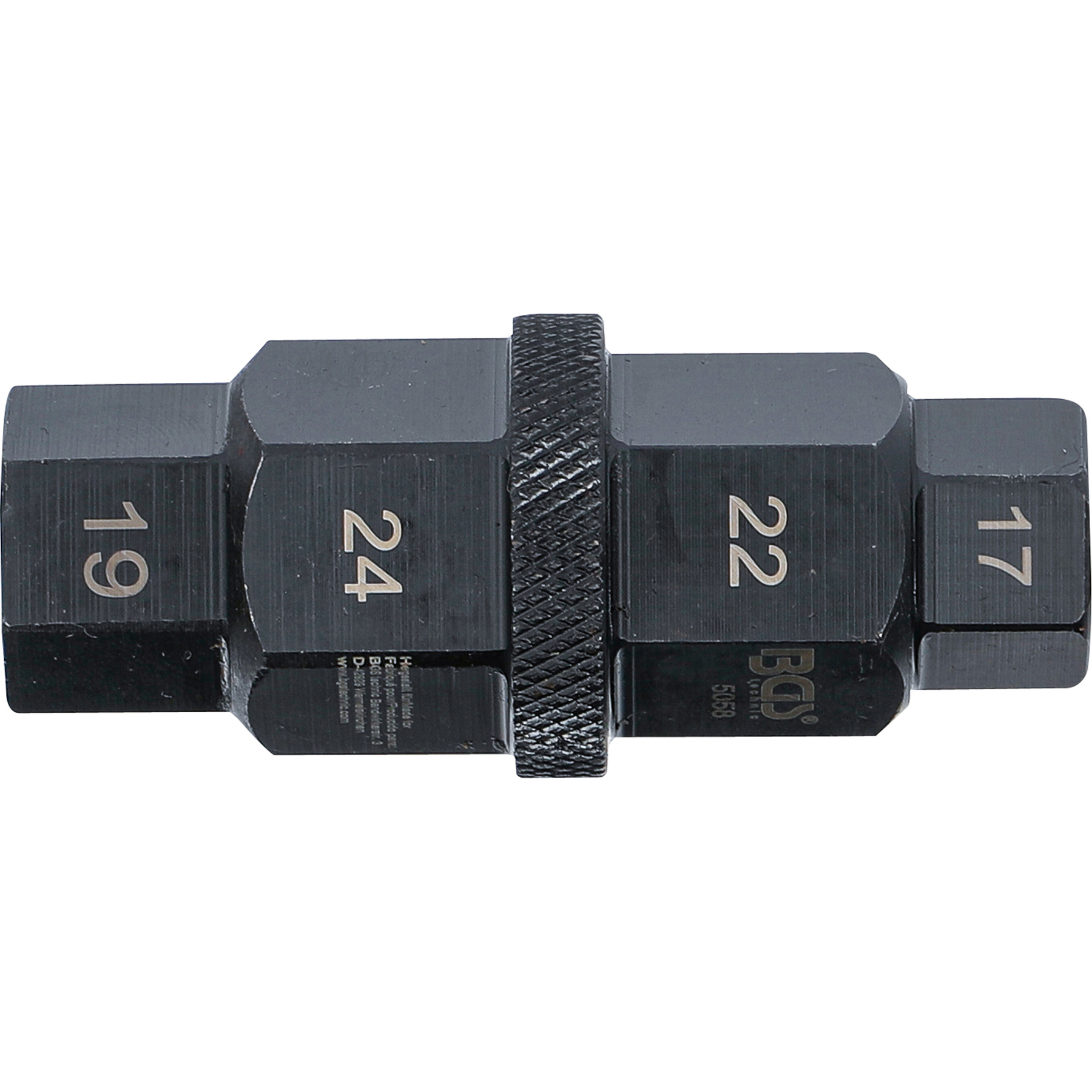 Ein schwarzes Werkzeug mit den Zahlen 17, 22, 24, 19.