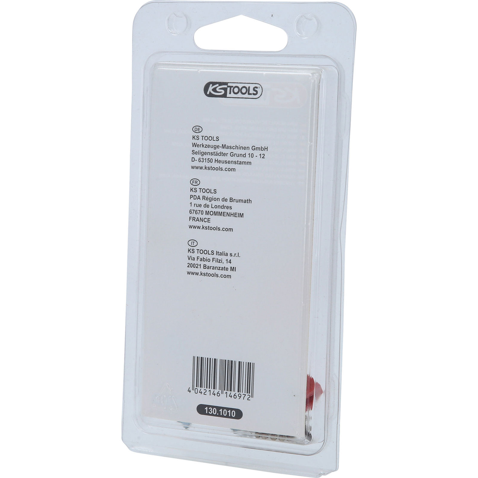 KS TOOLS Werkzeugverpackung mit Barcode und Artikelnummer 130.1010.