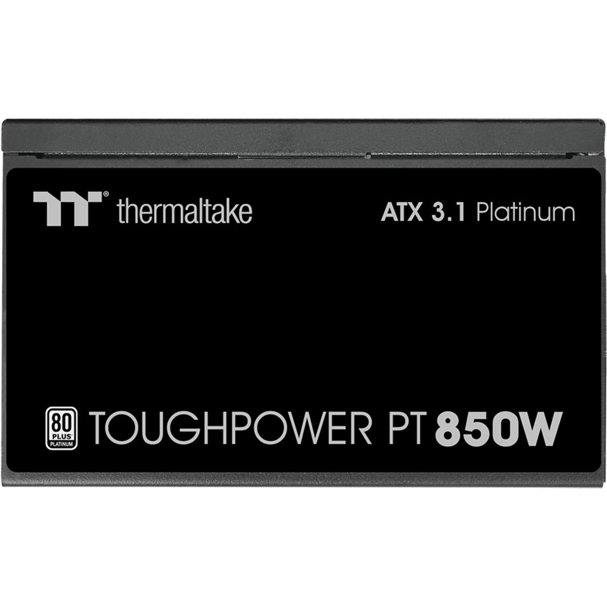 Schwarzes Thermaltake Netzteil mit 80 Plus Platinum.