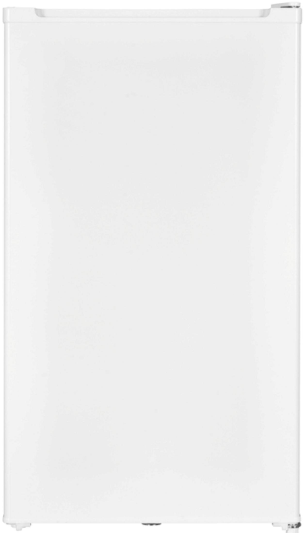 Un frigorifero bianco dal design elegante poggia su quattro piedi.