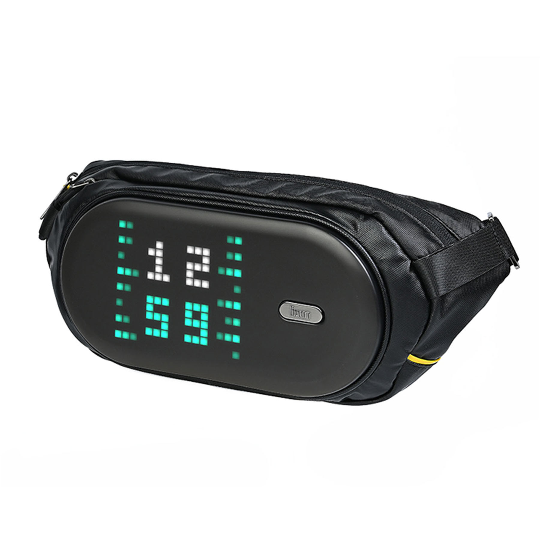 DIVOOM Pixoo Slingbag-C Ledli Ekran APP Kontrollü Çapraz Bel Çantası Siyah