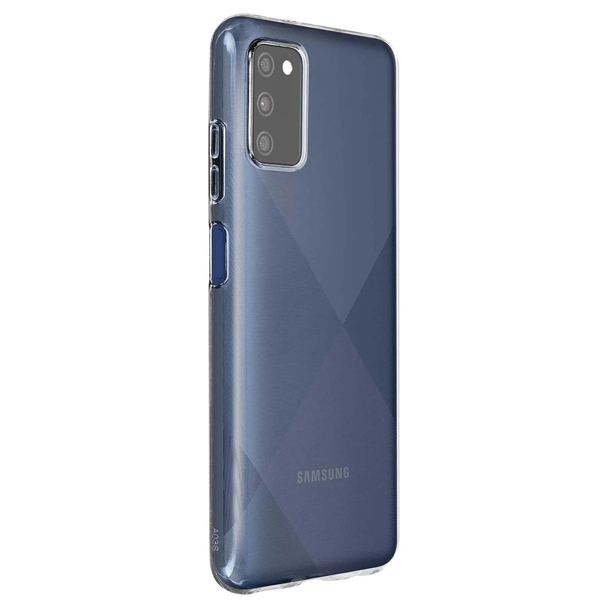 Una cover trasparente con motivo geometrico su uno smartphone.