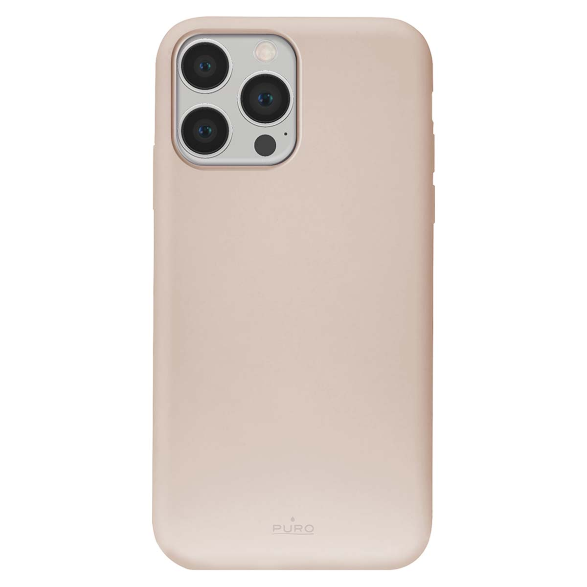 Una cover per telefono rosa chiaro con modulo fotocamera.
