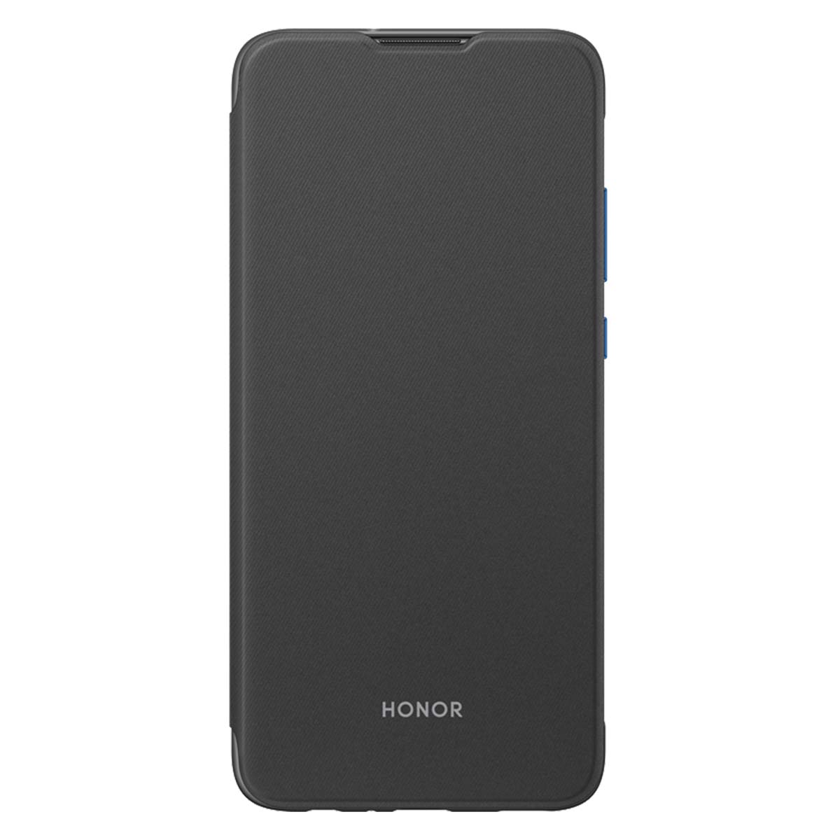 Custodia nera per telefono con texture a coste fini e logo HONOR.