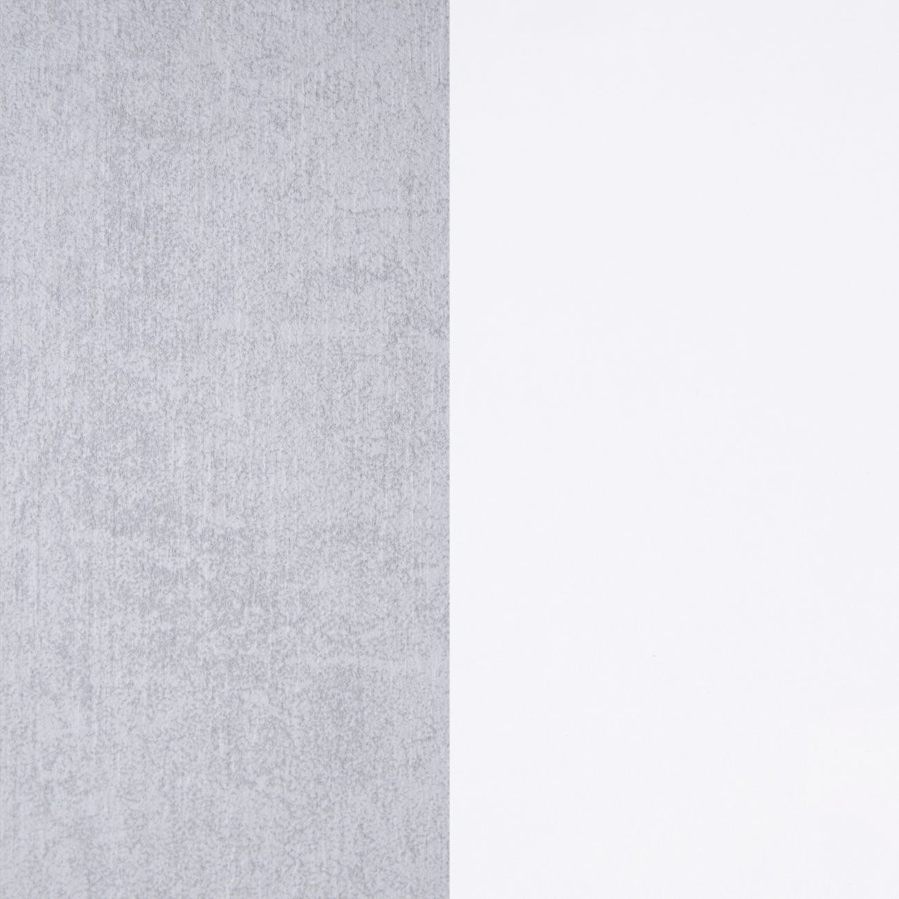 Una superficie texturizada gris a la izquierda, una blanca a la derecha.