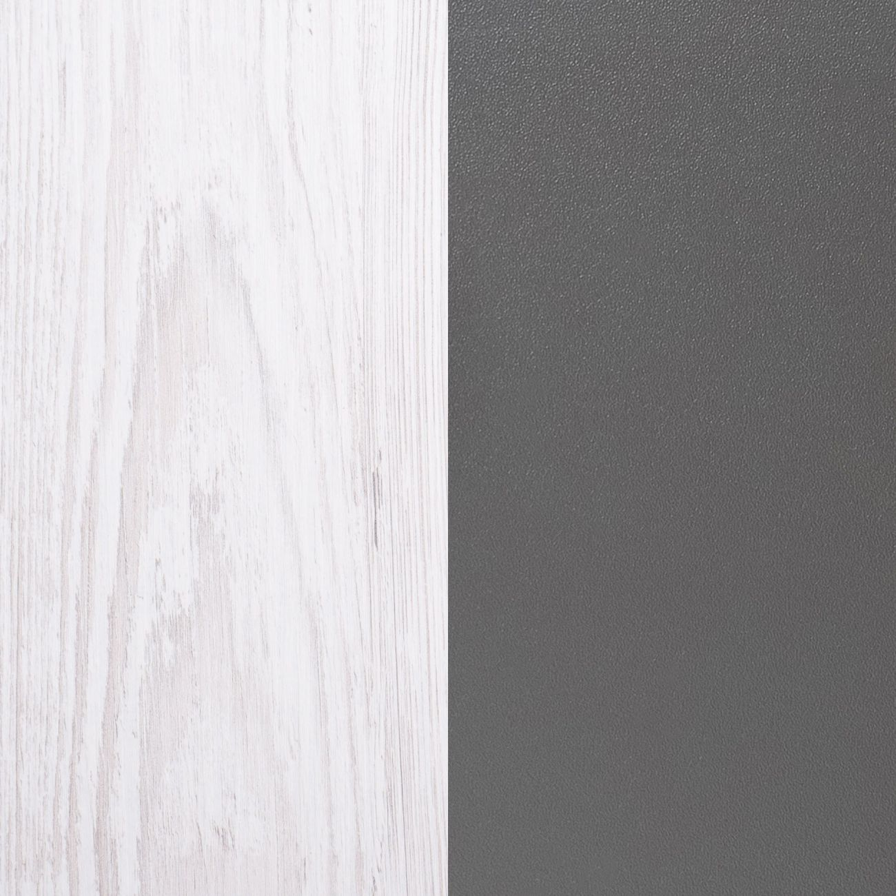 Izquierda: madera clara veteada. Derecha: superficie gris oscuro.