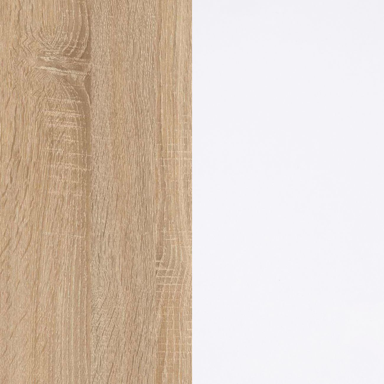La veta de madera se encuentra con una superficie blanca.