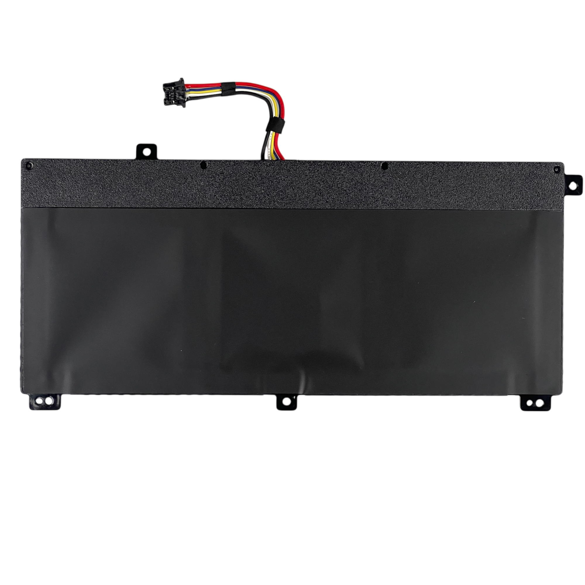 Czarna bateria do laptopa z przewodami i złączem.