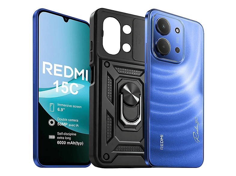 Xiaomi Redmi 15C 4+128GB – Display 6.9" 120Hz, Helio G81-Ultra, Batteria 6000mAh, Ricarica 33W (nero) - 5