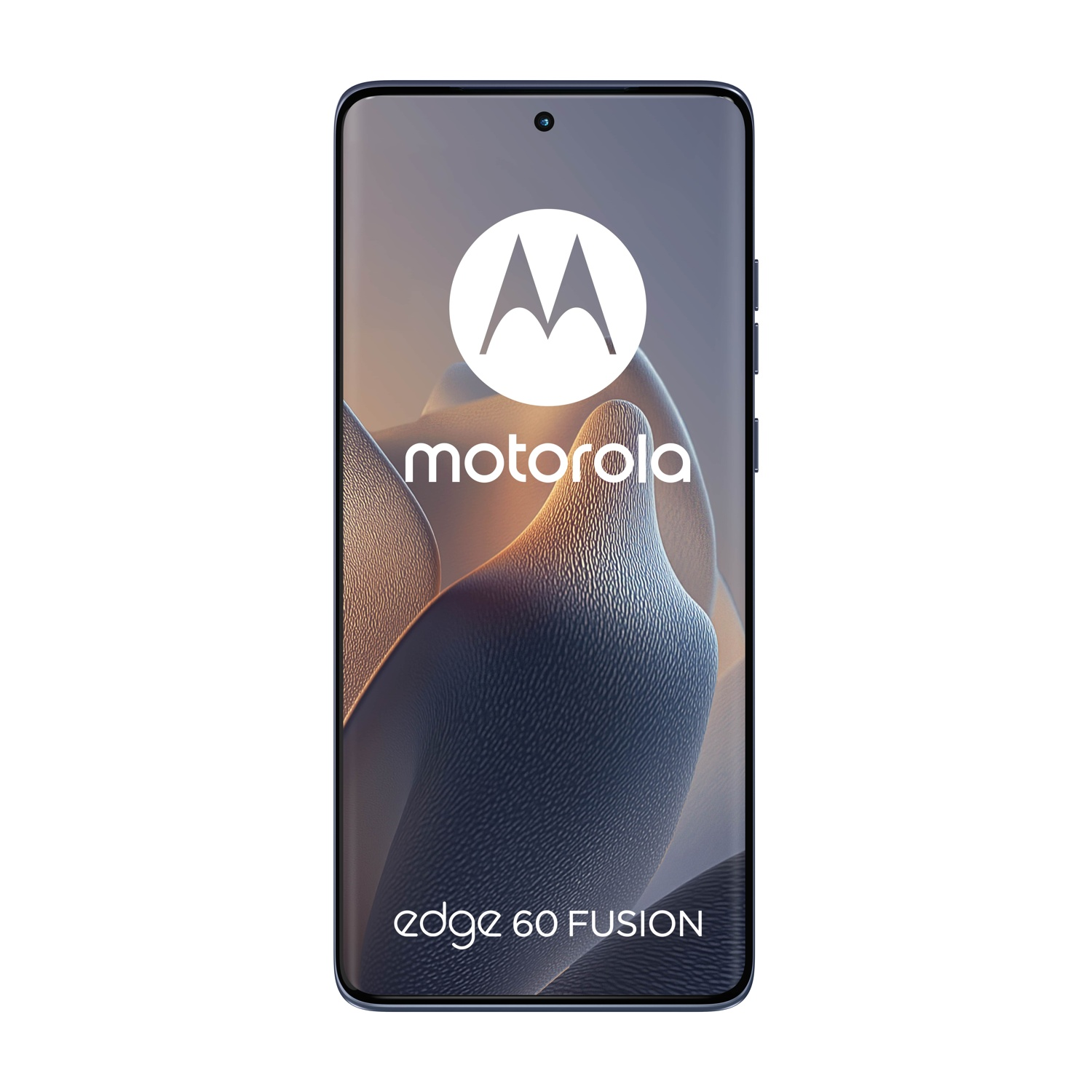 Uno smartphone Motorola Edge 60 Fusion scuro con schermo grande.
