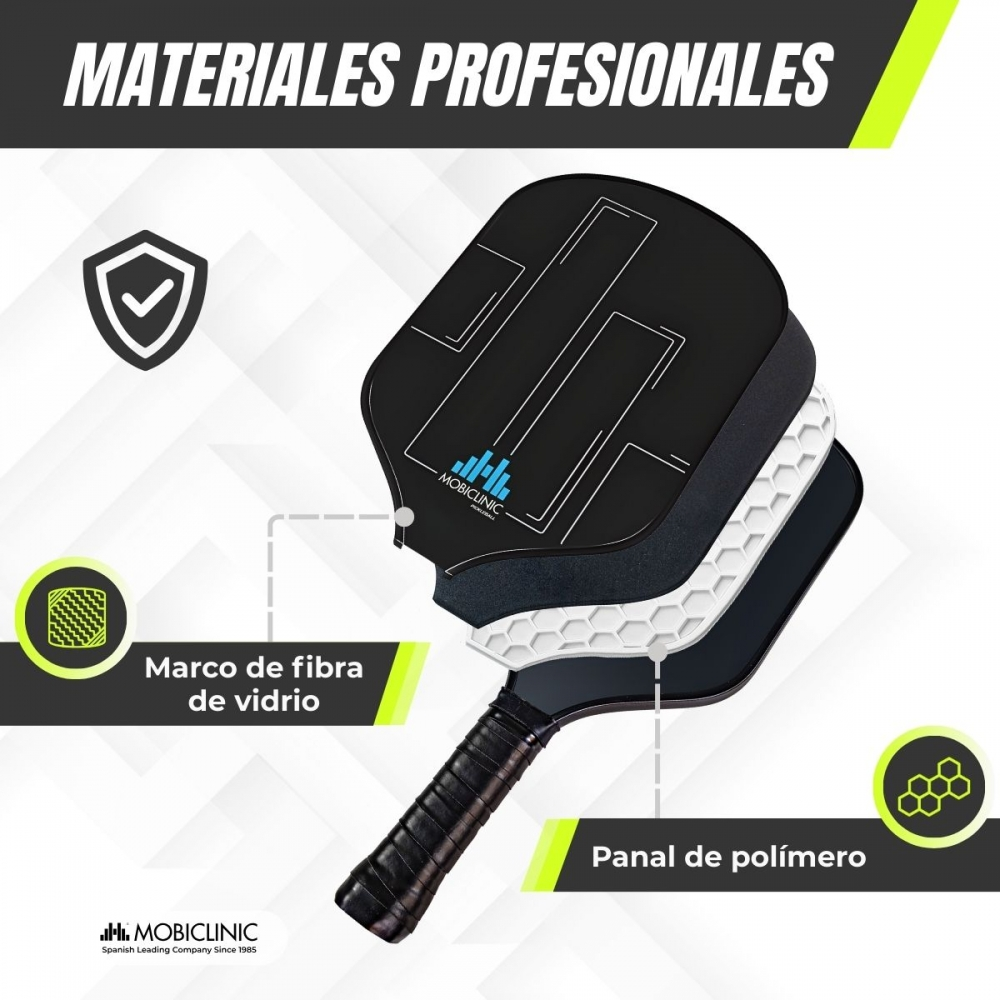 Primer plano de una pala mostrando capas de marco de fibra de vidrio y núcleo de polímero.