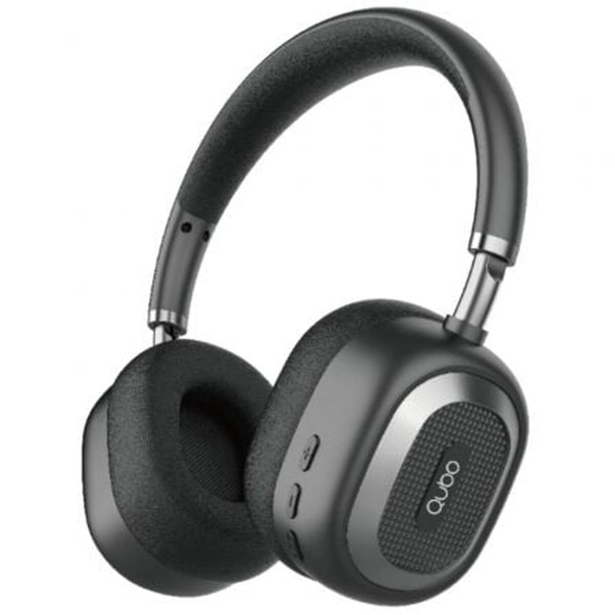 Cuffie nere over-ear con archetto e padiglioni imbottiti.