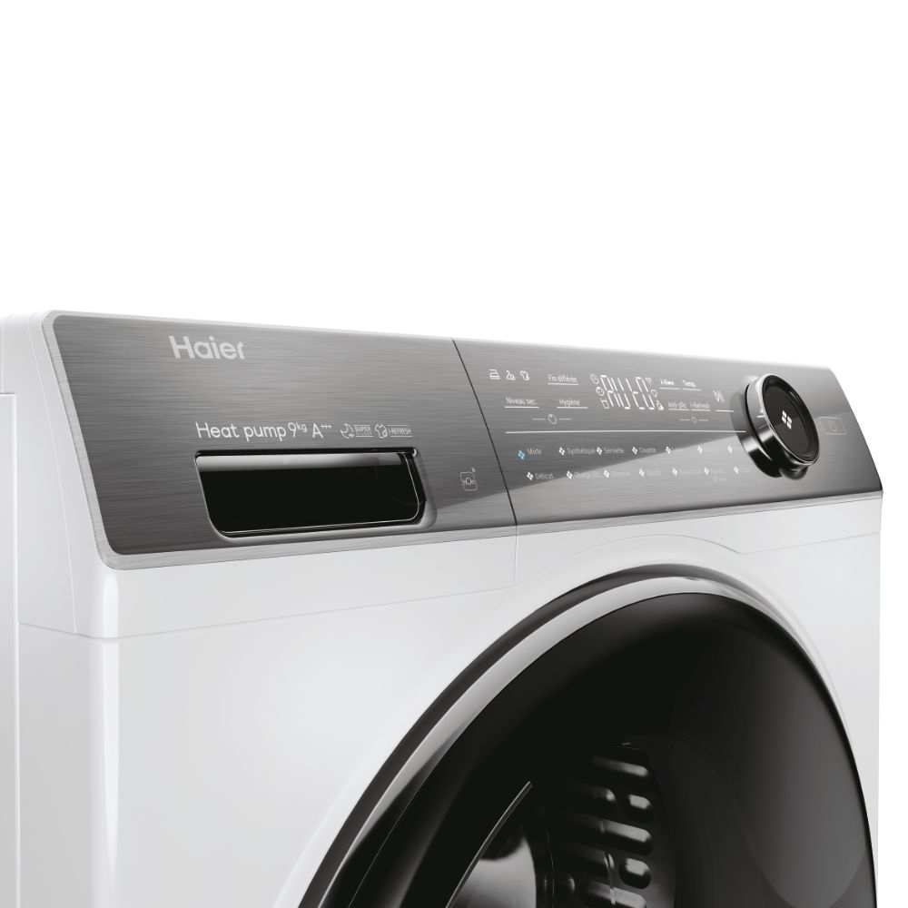 Haier ısı pompası kurutma makinesi, 9kg kapasite, A++ enerji sınıfı, dijital ekranlı.