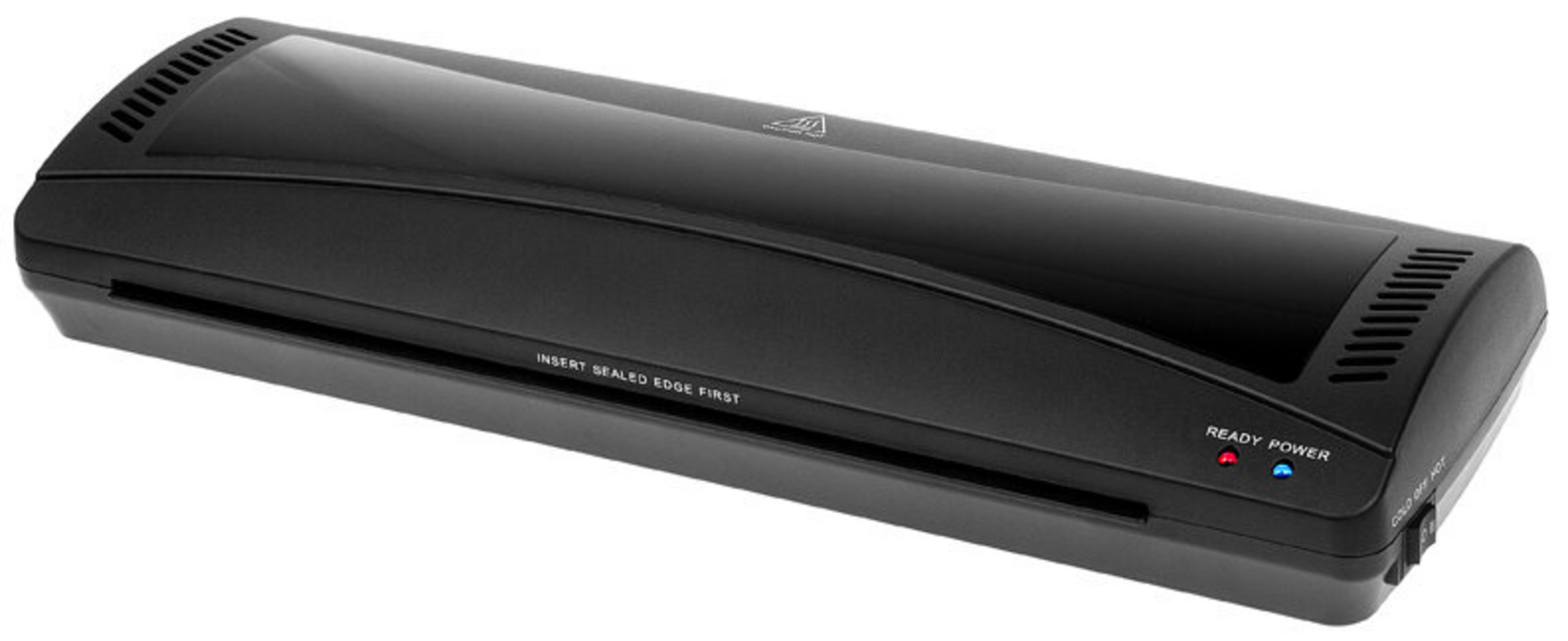 Czarna laminarka z otworami wentylacyjnymi i lampkami kontrolnymi.