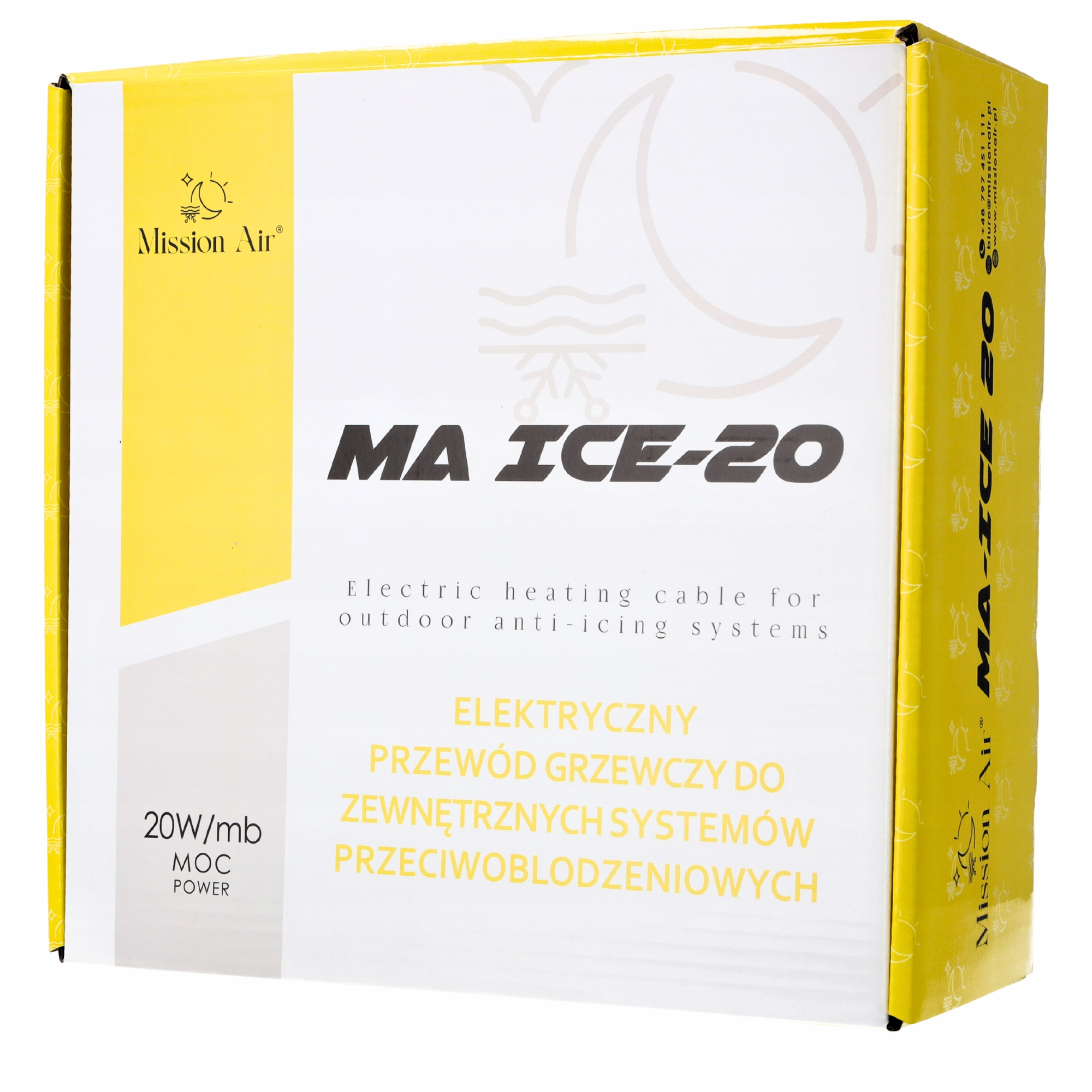 Opakowanie elektrycznego kabla grzewczego MA ICE-20 Mission Air.