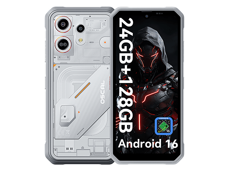 OSCAL MARINE 3 128 GB Weiß Dual SIM
