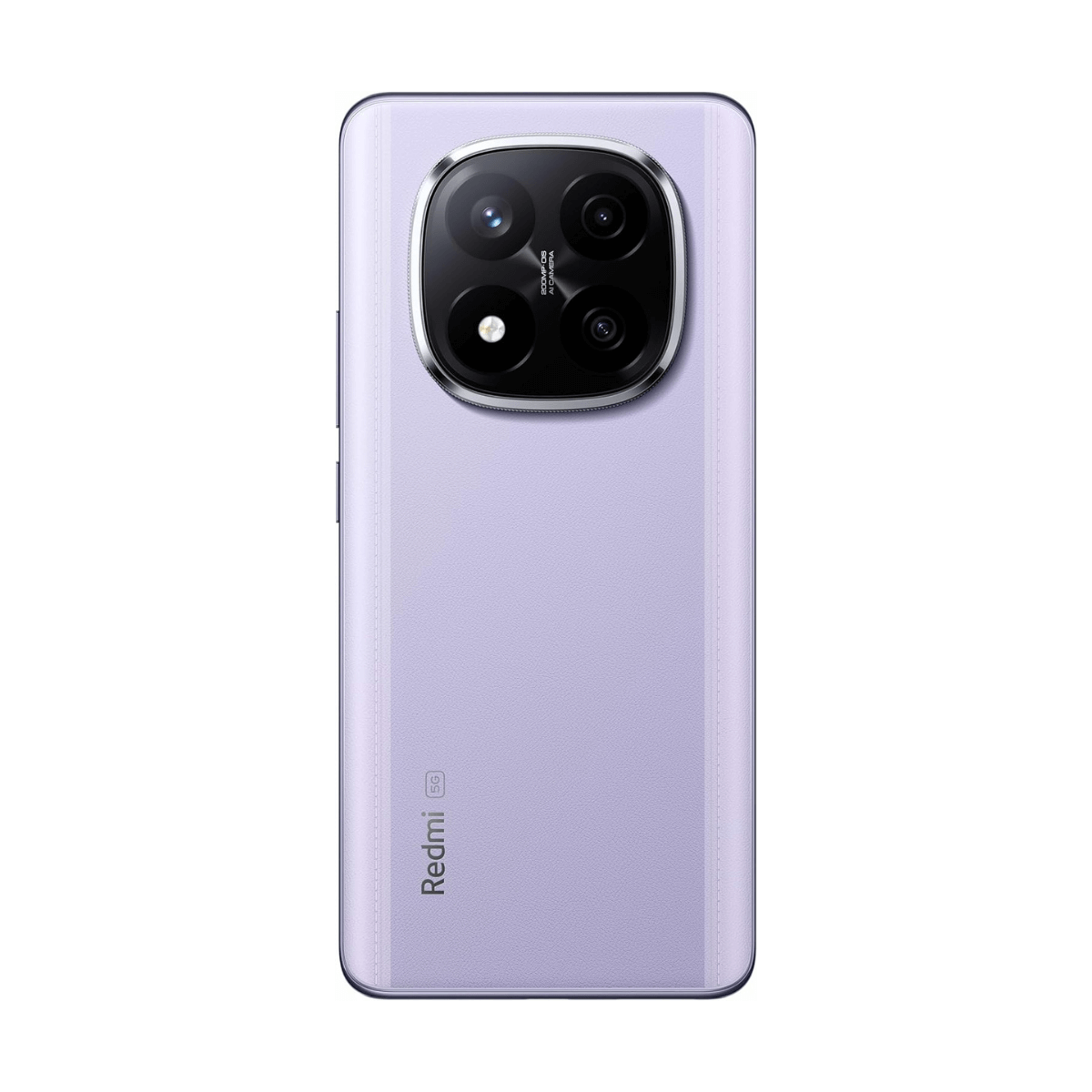 Fioletowy smartfon z poczwórnym aparatem i czerwonym logo.