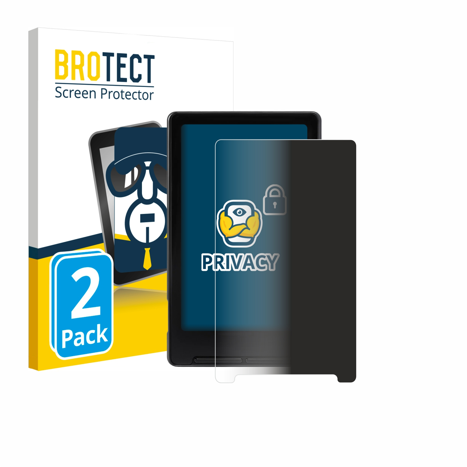 BROTECT Sichtschutzfolie für ein Tablet, 2er-Pack.