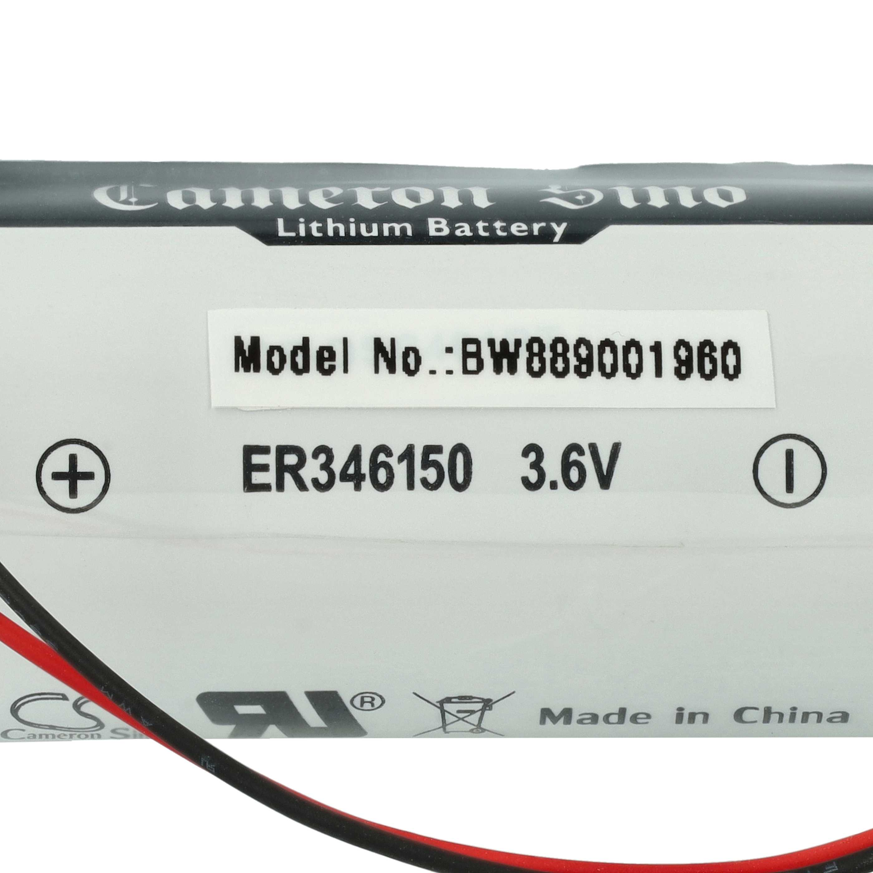 Cameron Sino Lithium Batterie, Modell BW889001960, 3.6V, rot/schwarzes Kabel.