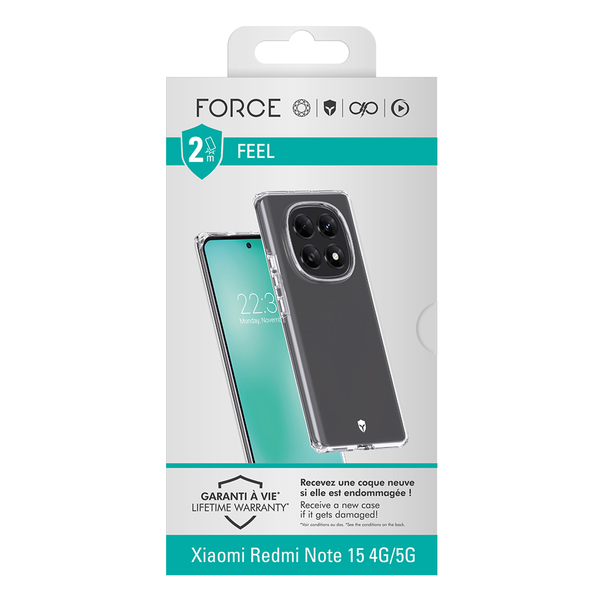 Confezione per una cover per Xiaomi Redmi Note 15 4G/5G.